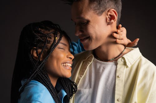 Free Close-Up Shot of a Happy Couple  Stock Photo