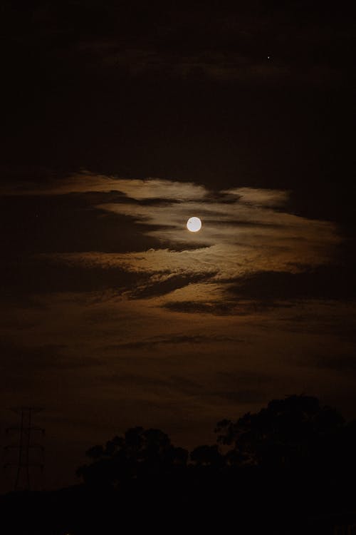Imagine de stoc gratuită din cer, cer de noapte, fotografie de lună