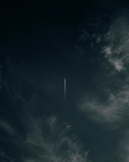 Gratis lagerfoto af contrails, flyvemaskine, himmel