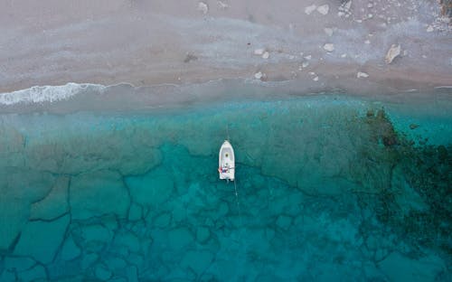 Immagine gratuita di barca, fotografia aerea, moto d'acqua