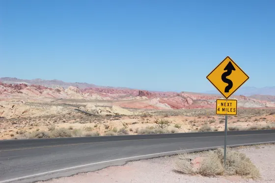 The Fire Wave sandstone formation in Valley of Fire State Park