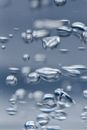 Water Droplets on Blue Surface