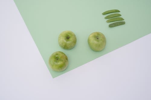 Green Peas near Green Apples
