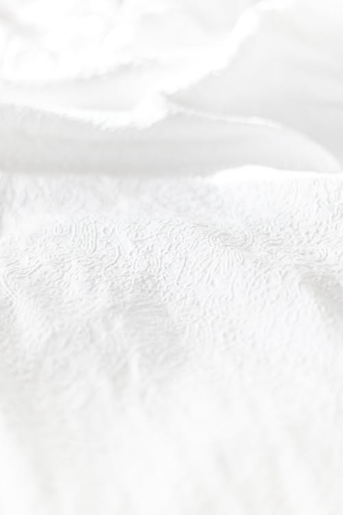 Free White Textile in Close-up Shot Stock Photo
