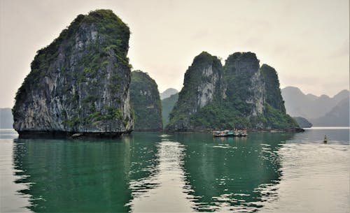 ada, halong koyu, Su içeren Ücretsiz stok fotoğraf