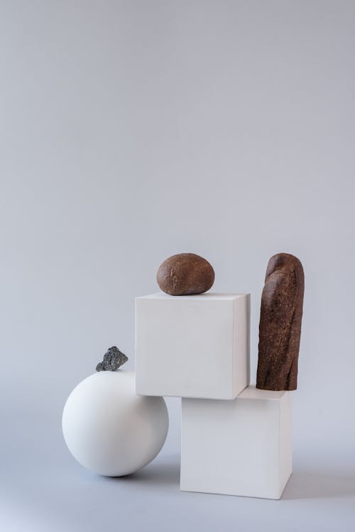 Brown Bread on White Cube