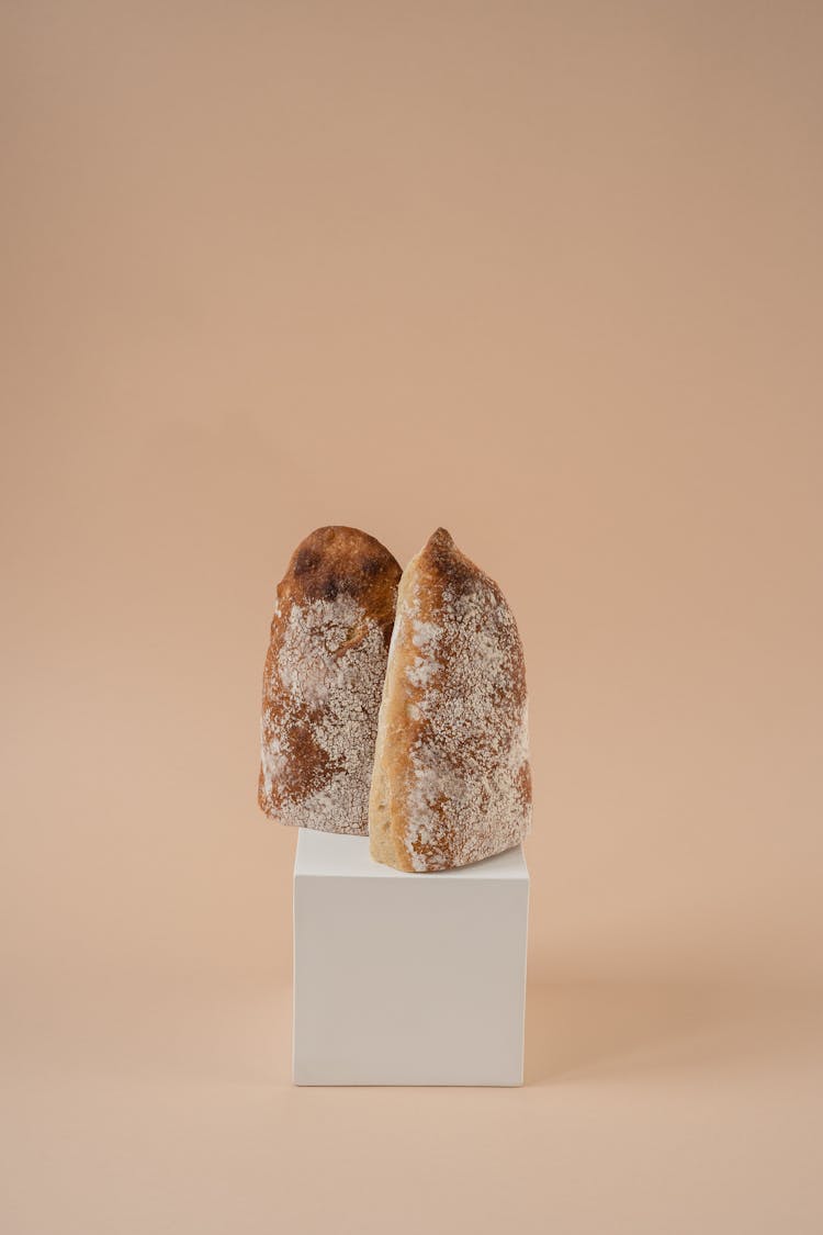  Ciabatta Bread On Beige Background 