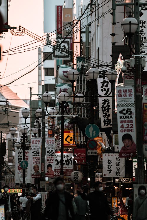 Crowd of People on the Street in Japan