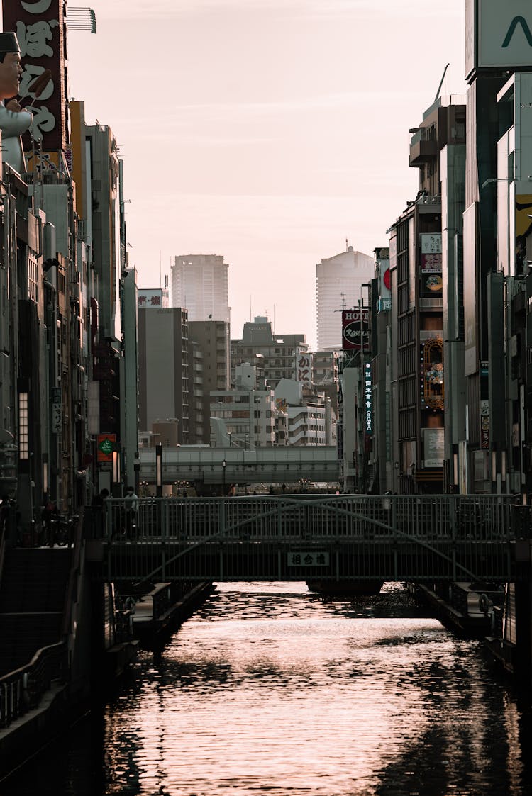 A Bridge Over The Dotonbori Canal