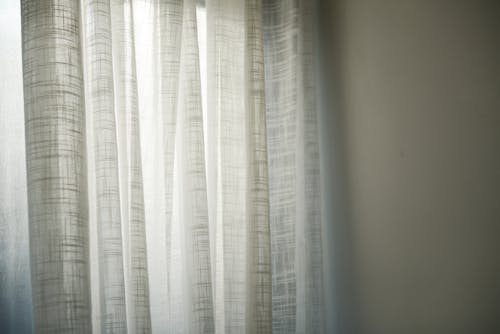 Free Photo of White Curtains  Stock Photo