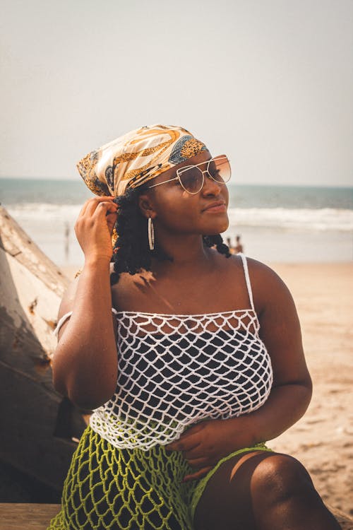 Portrait of Woman on Beach