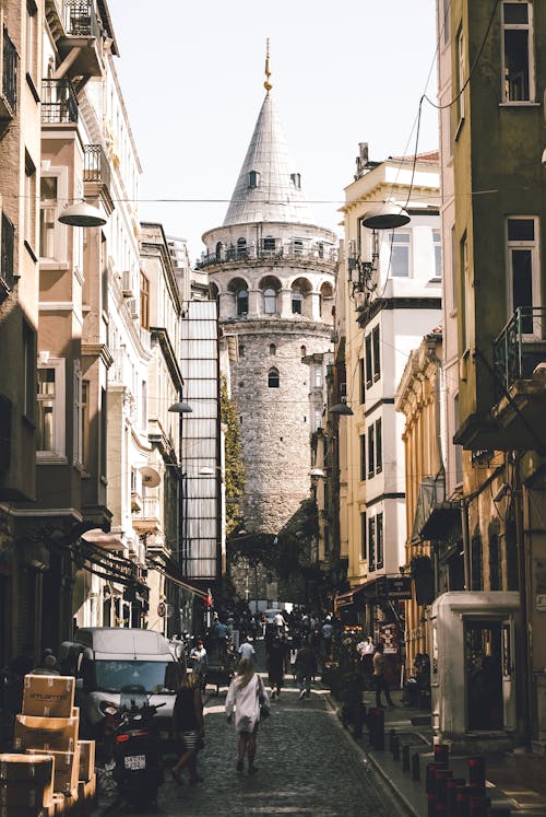 View of the Galata Tower from a Narrow Street