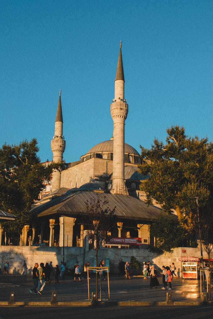 People Walking Near The Mosque