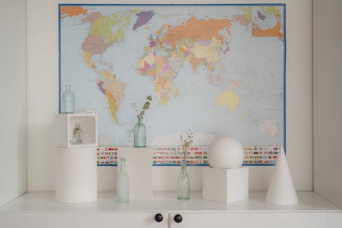 dekorasyon, dekoratif, Dünya haritası içeren Ücretsiz stok fotoğraf