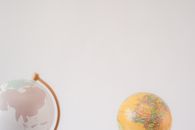 Globes with a Gray Background