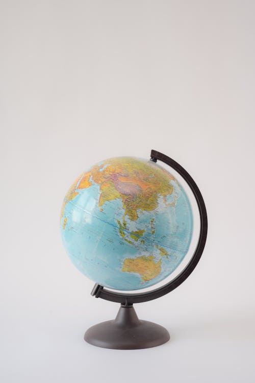 Gratis lagerfoto af geografi, Globe, hvid baggrund