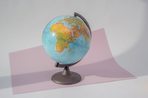 Globe on Pink Paper