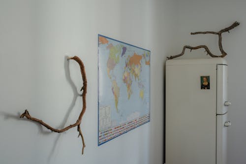 A Map Pasted on the Wall