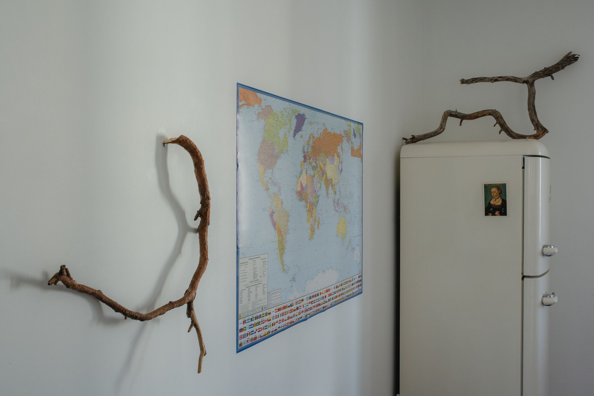 A Map Pasted on the Wall