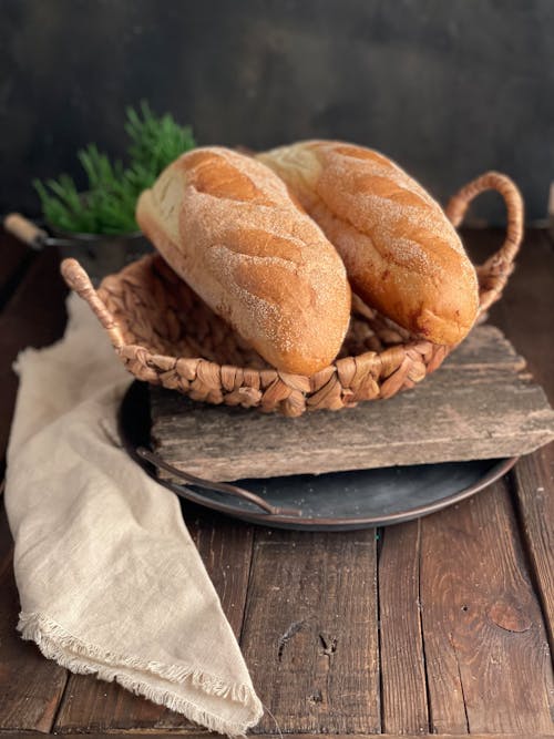 무료 바구니, 빵, 수직 쐈어의 무료 스톡 사진
