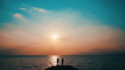 People Fishing on the Viewing Deck