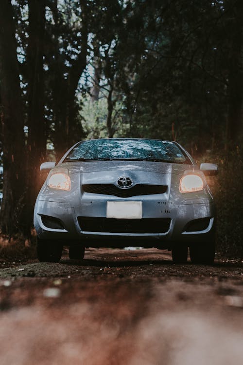 Low angle Shot of the Front Bumper of a Car