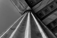Grayscale Photo of a Roof