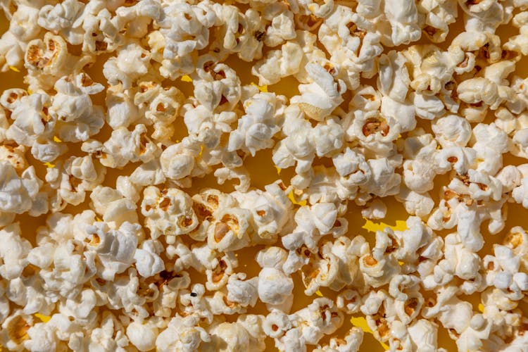 A Flatlay Shot Of A Popcorn