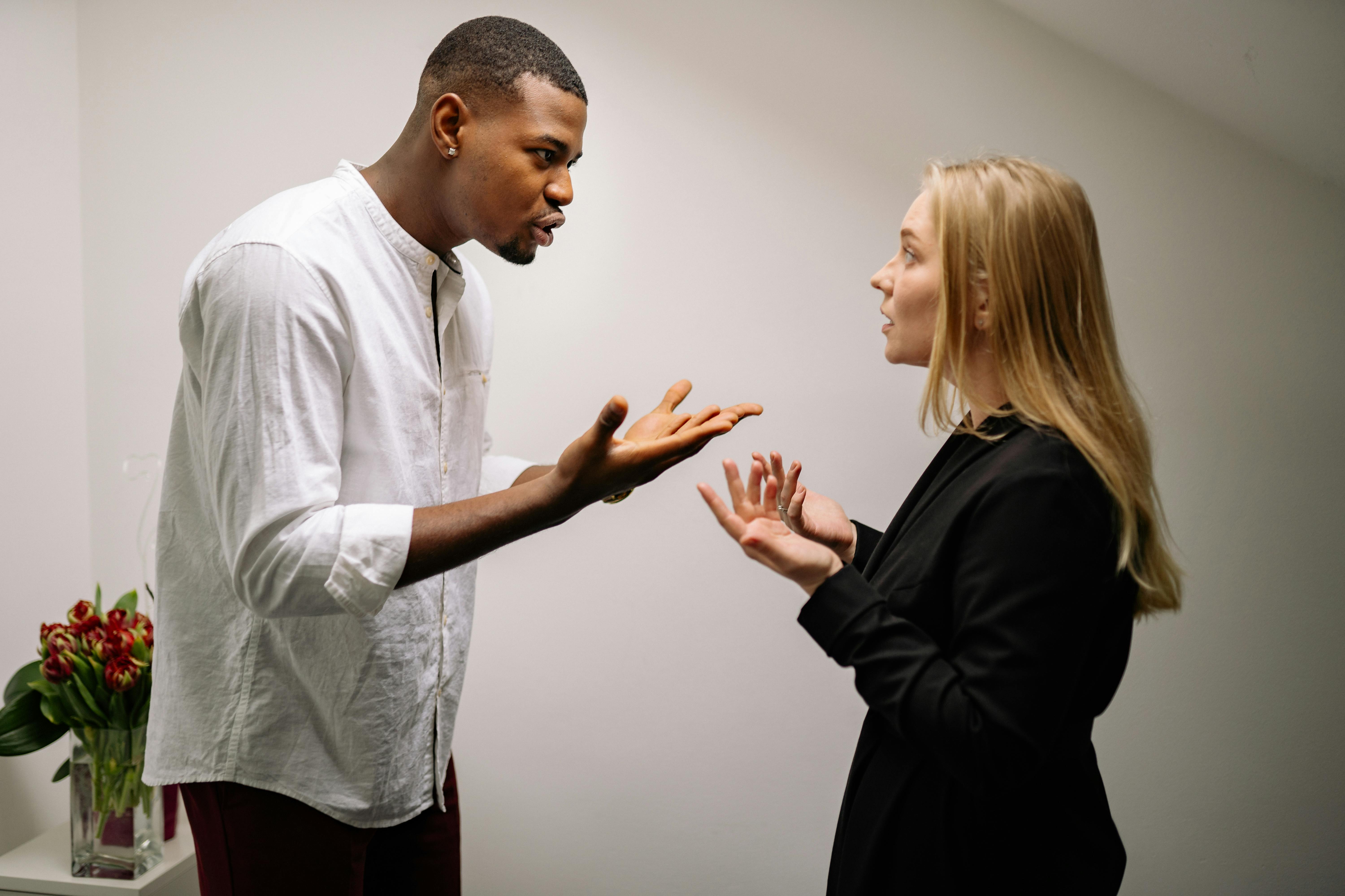 Woman And Man Arguing