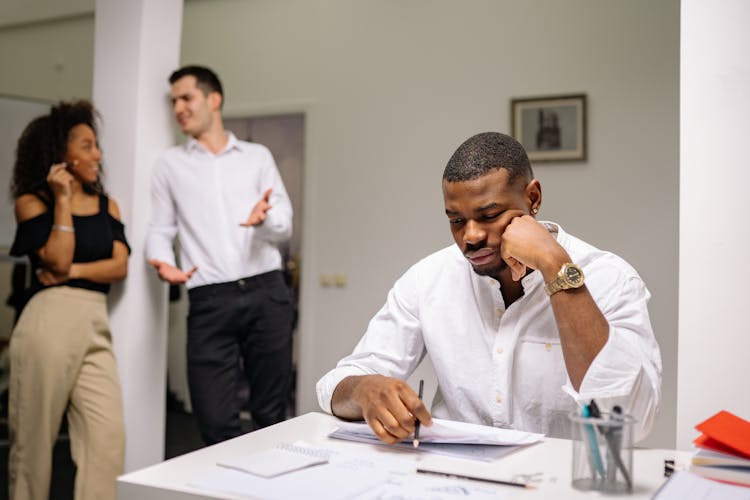 A Stressed Employee At Work