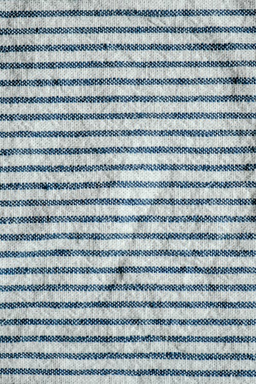 Blue and White Striped Fabric