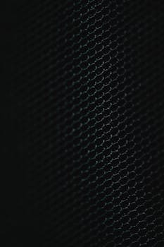 Close-up of a dark patterned surface with a mesh texture in Estonia.