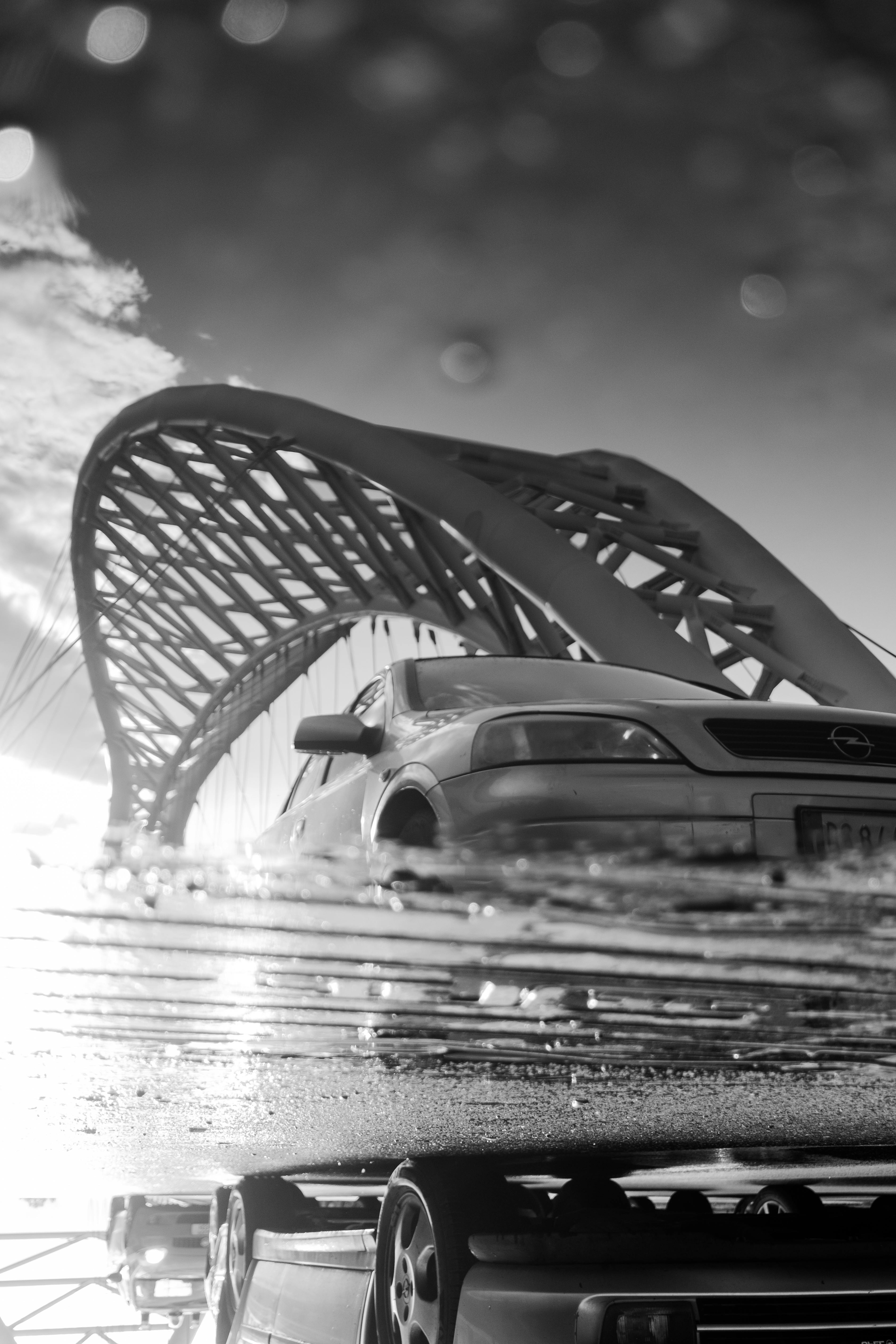 Industrial wastewater treatment plant with pipes and tanks