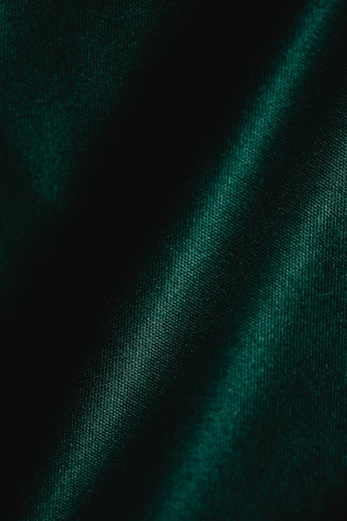 Green Textile in Close Up Photography