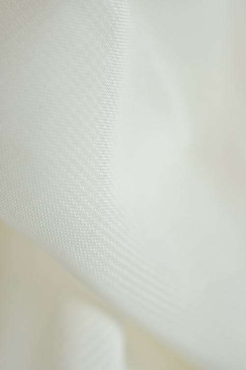 White Textile in Close-up Shot