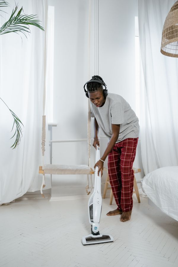Vacuuming a room quickly