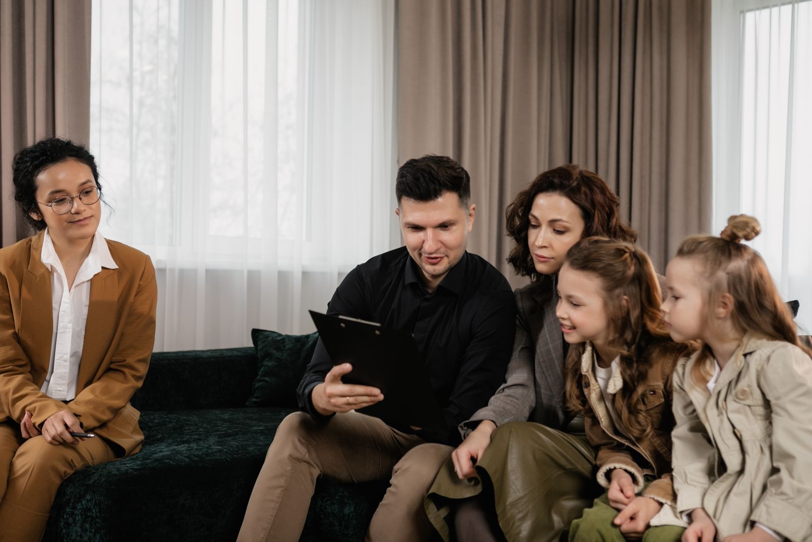 Family reviewing financial protection options with an advisor