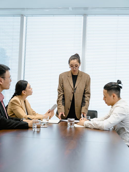 Free 
Colleagues in a Meeting Stock Photo
