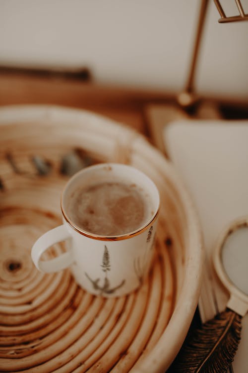 Mug of Coffee on a Woven Basket 