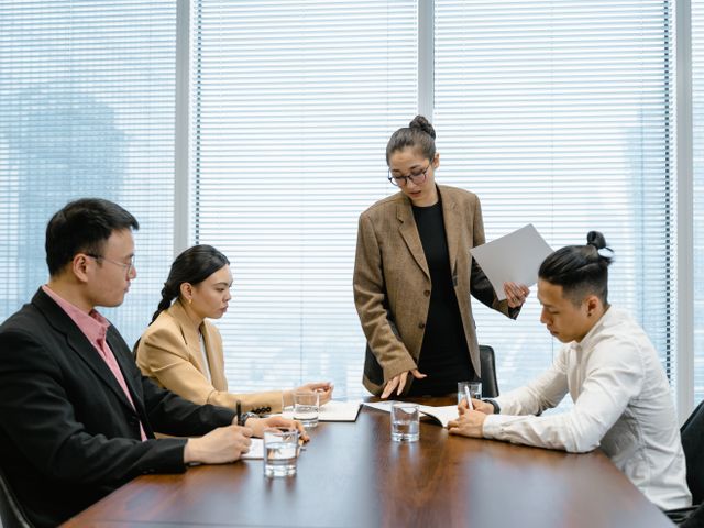 Business strategy session with team