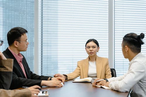 Free Business People in a Business Meeting Stock Photo