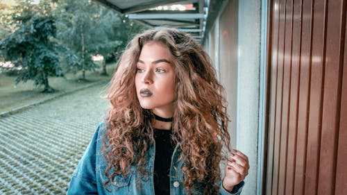 Free Women Wearing Blue Denim Jacket Stock Photo