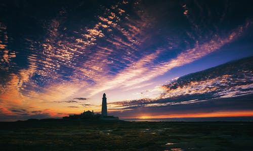 Silhouette of Lighthouse during Sunset