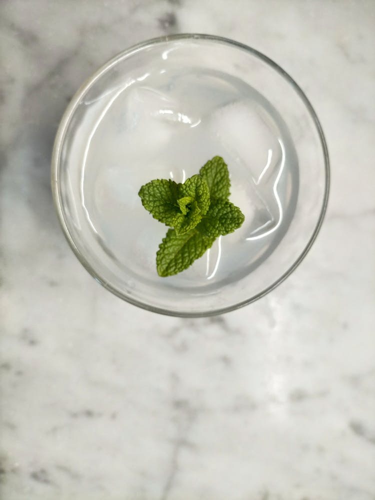 Mint Leaves On A Drink