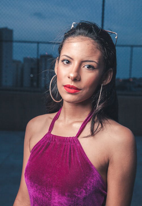 Portrait Photo of Woman in Pink Tank Top