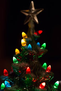 free stock photo of christmas lights christmas tree holiday