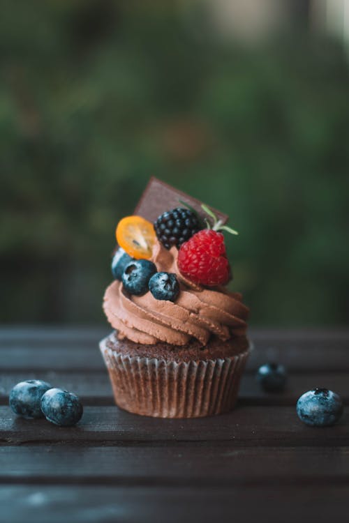 Gratis stockfoto met besjes, chocolade cupcakes, fijnproever