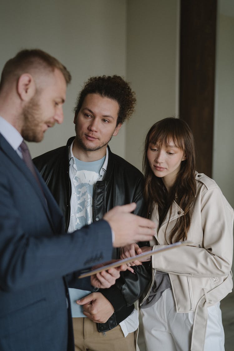 Man Talking To Clients