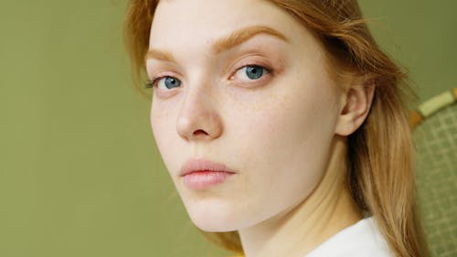 Close-Up Shot of a Blonde Woman