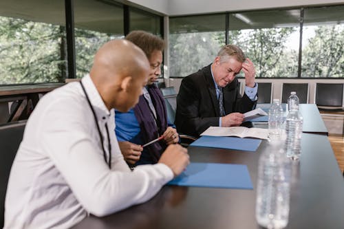 People Having a Meeting in the Office